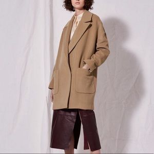 NWOT Topshop Boutique Camel Overcoat
